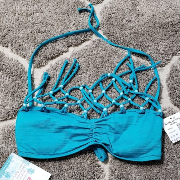 NWT Eco Peace Fishnet Bandeau Bikini - Picture 4 of 8